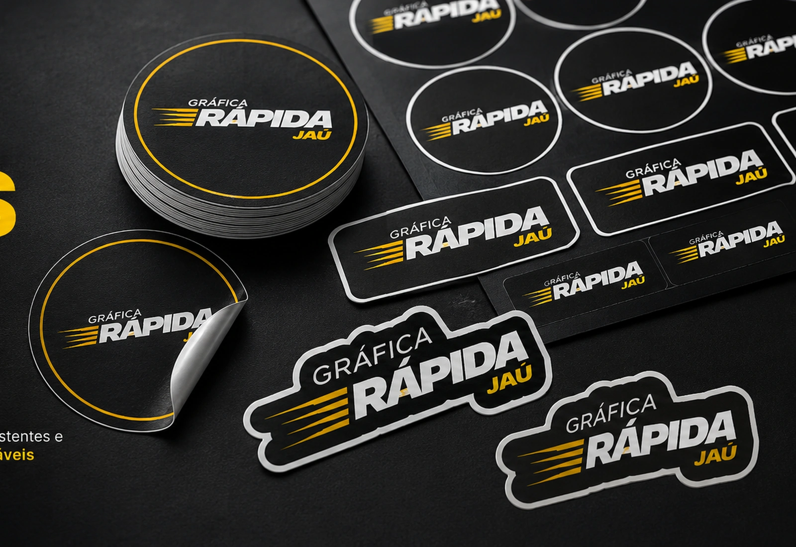 Mockup de Adesivos de vinil ou papel + recorte