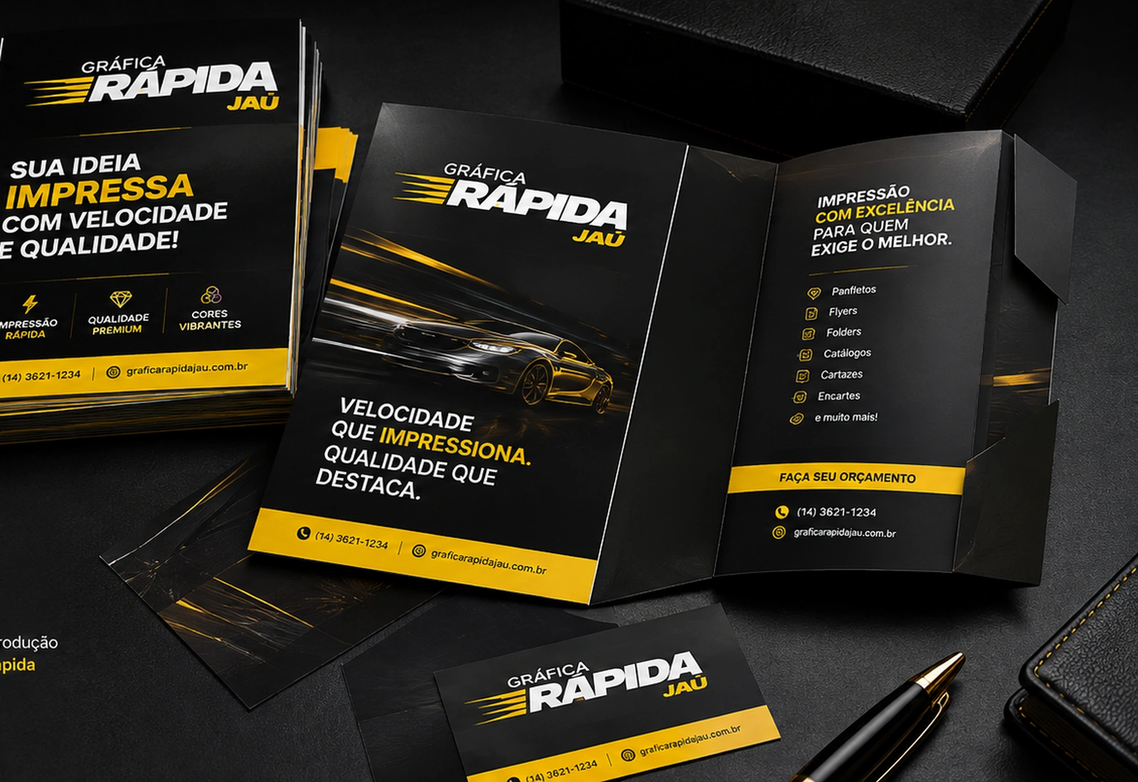 Mockup de Panfletos / flyers / folders